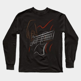 Guitar Playing Bass Player Long Sleeve T-Shirt